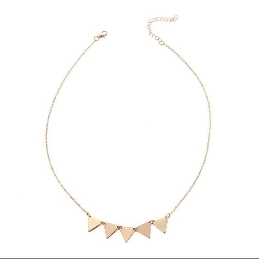 NEW Gold Triangle link necklace - Picture 2 of 4